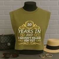 50th Wedding Anniversary Husband Wife Garment-Dyed Women's Muscle Tee thumb 3