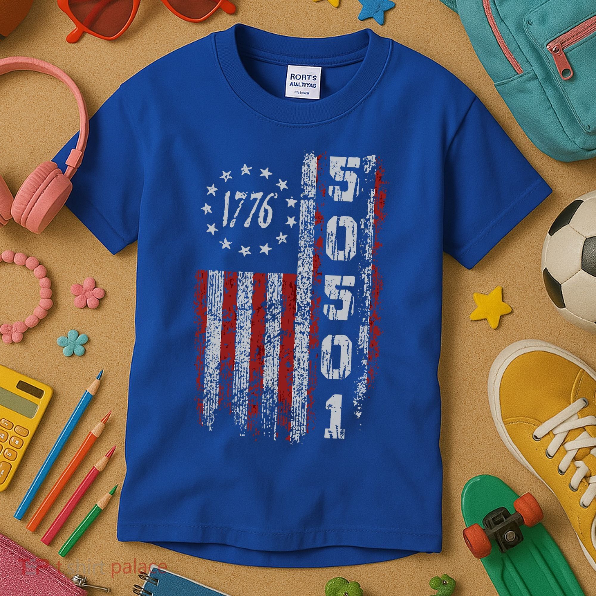 50501 Your Country Needs You American Flag Kids T-Shirt
