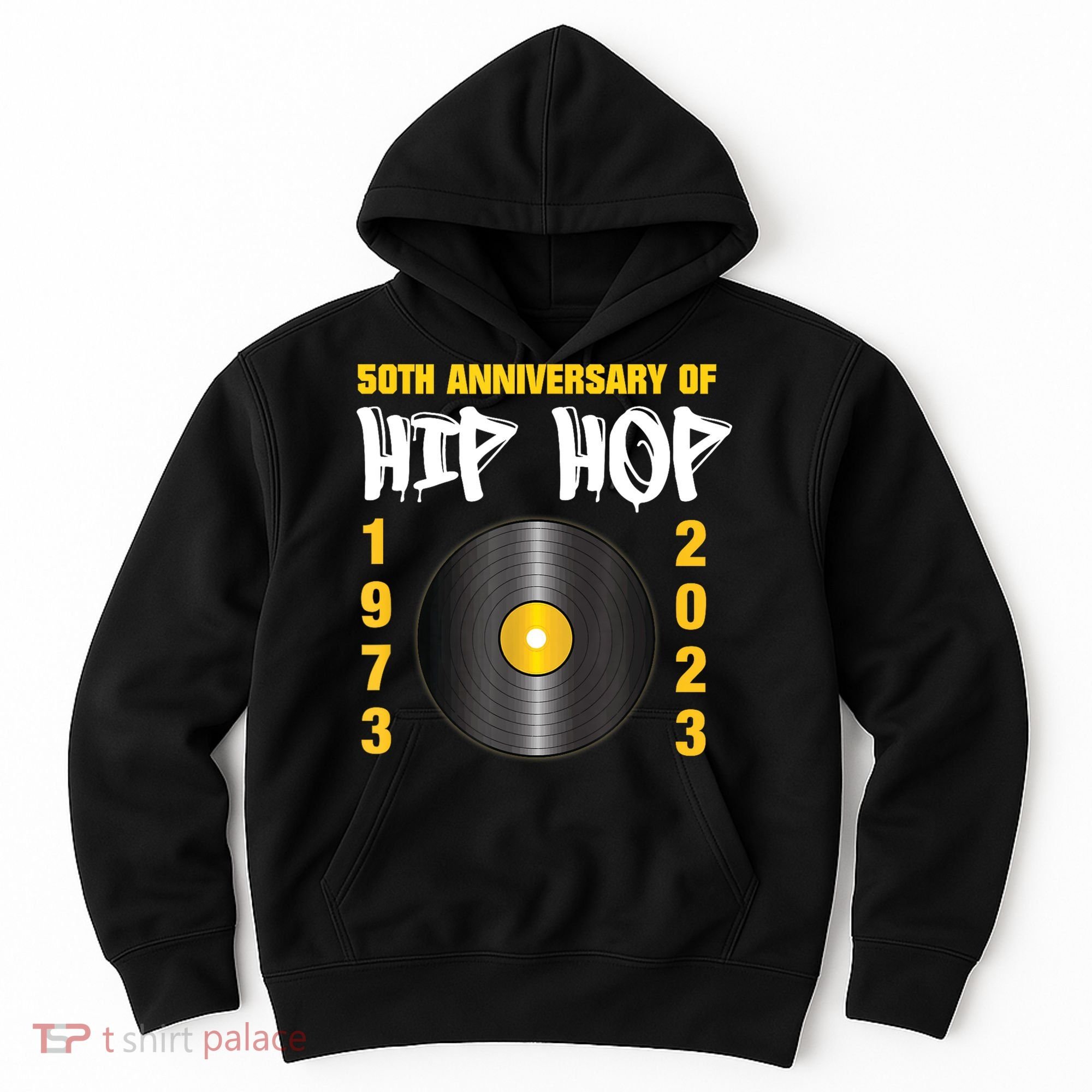 50 Years Hip Hop Vinyl Retro | 50th Anniversary Celebration Hoodie