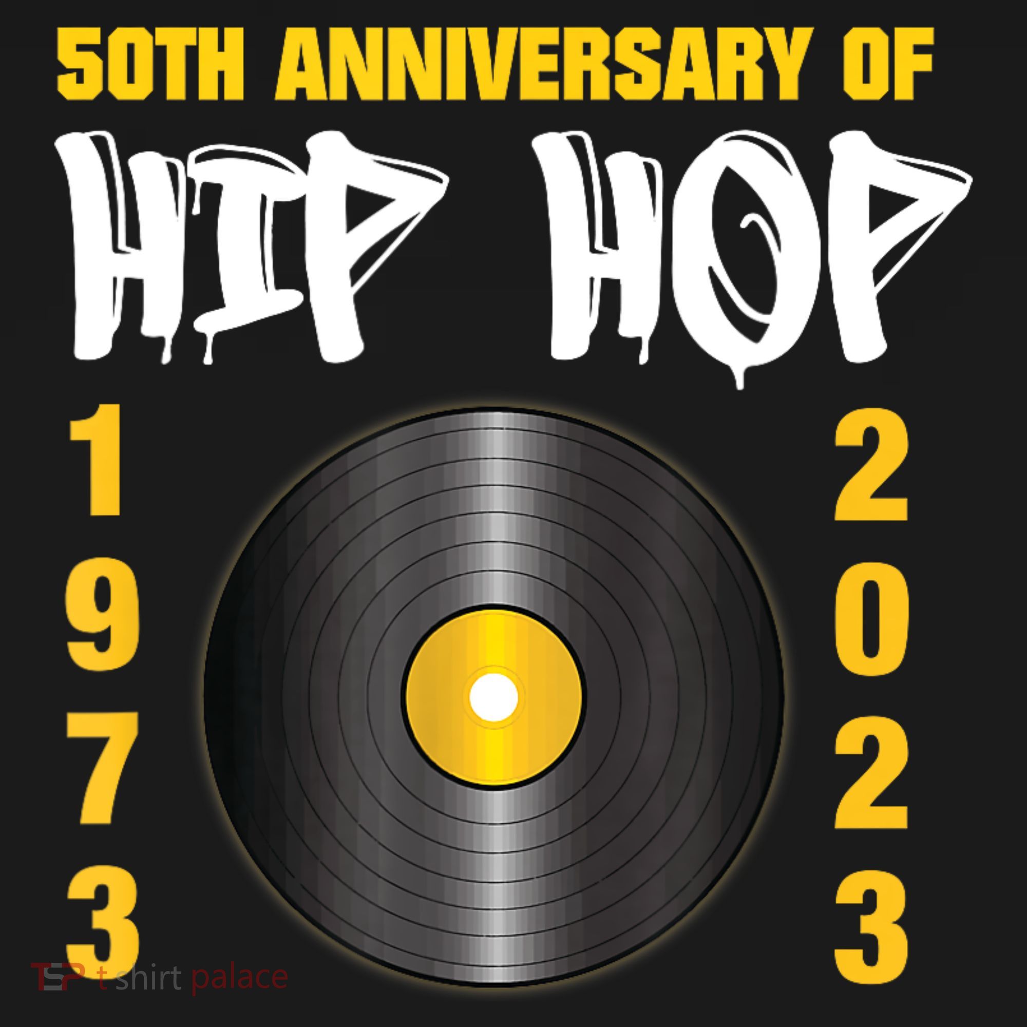 50 Years Hip Hop Vinyl Retro | 50th Anniversary Celebration Long Sleeve Shirt