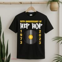 50 Years Hip Hop Vinyl Retro | 50th Anniversary Celebration T-Shirt thumb 2