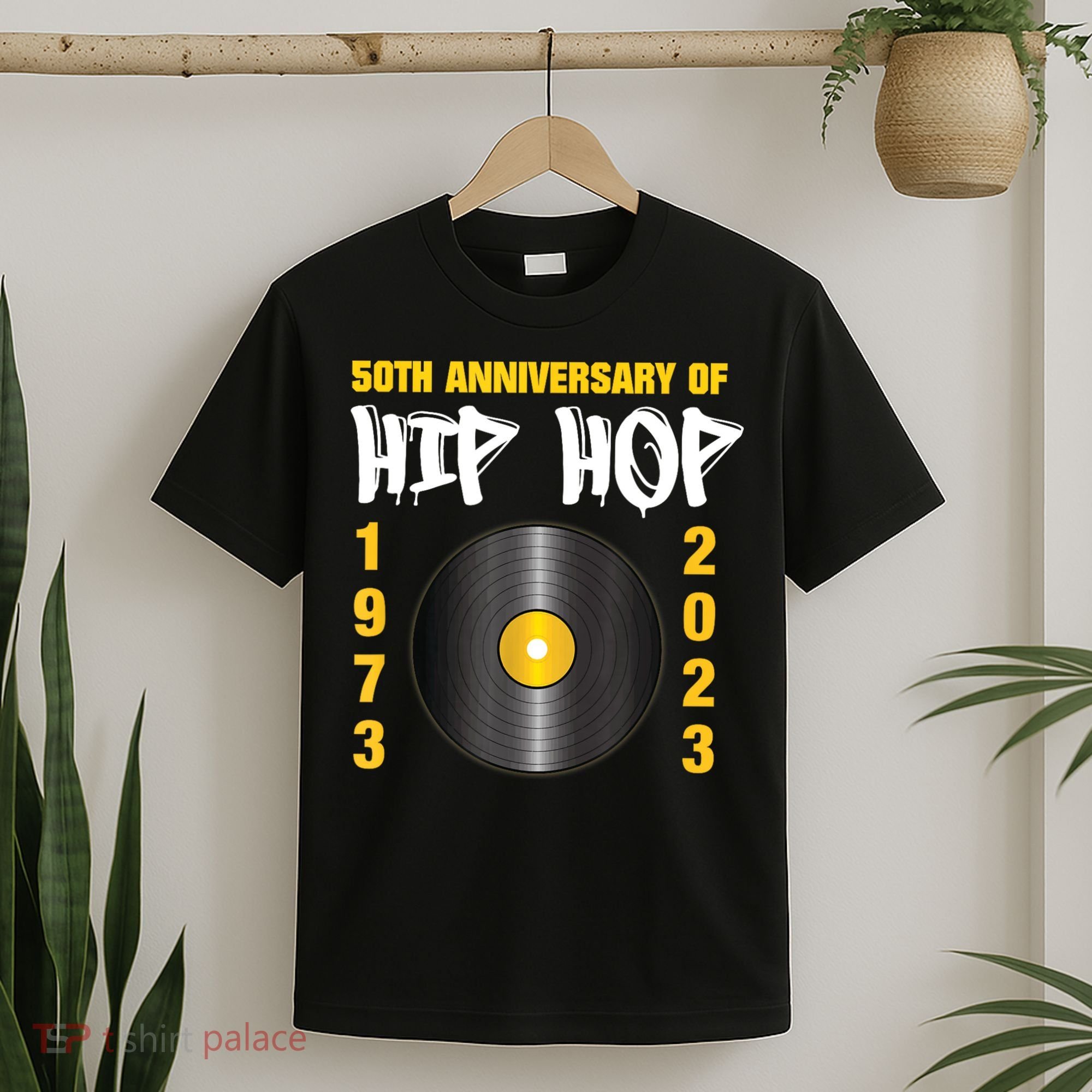 50 Years Hip Hop Vinyl Retro | 50th Anniversary Celebration T-Shirt