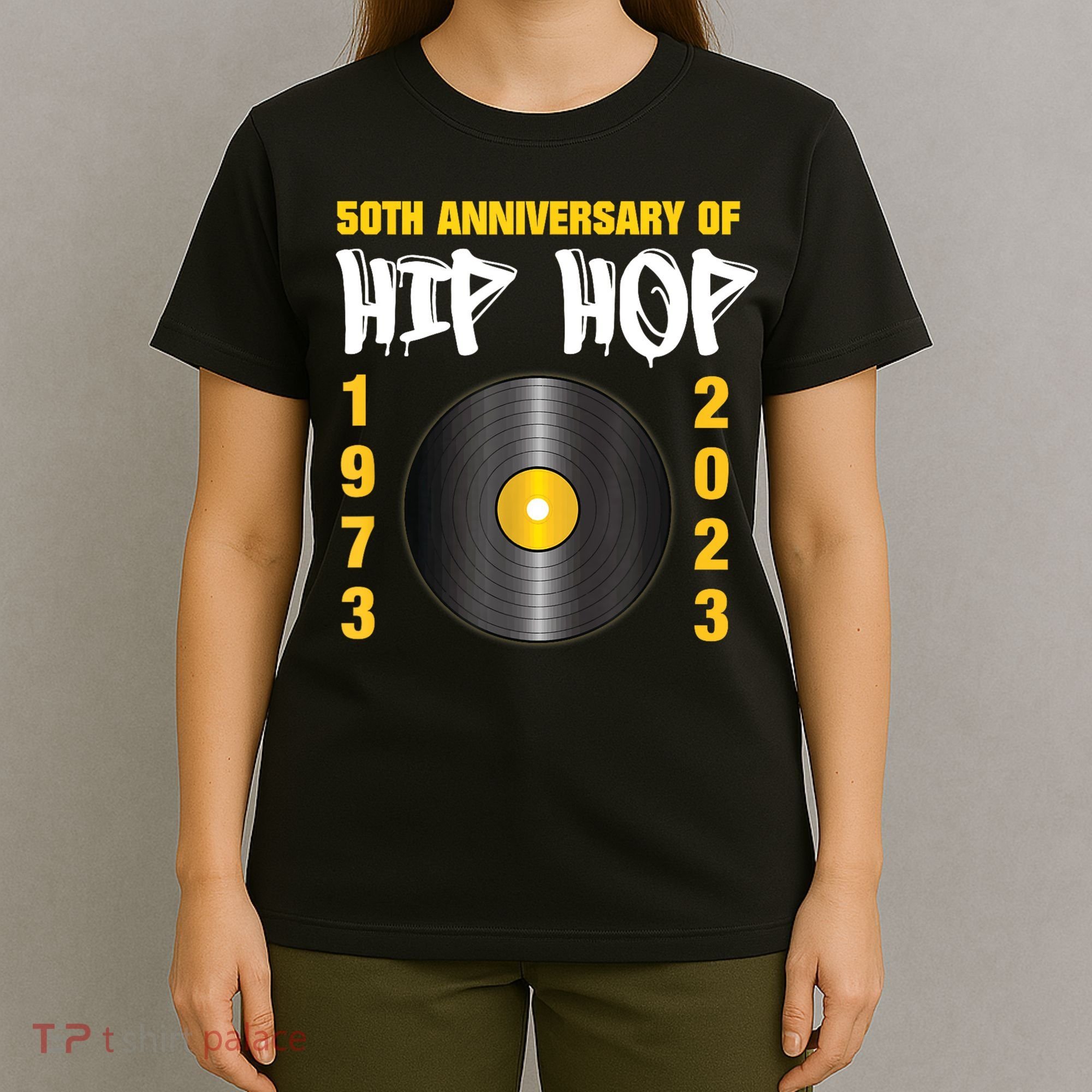50 Years Hip Hop Vinyl Retro | 50th Anniversary Celebration T-Shirt