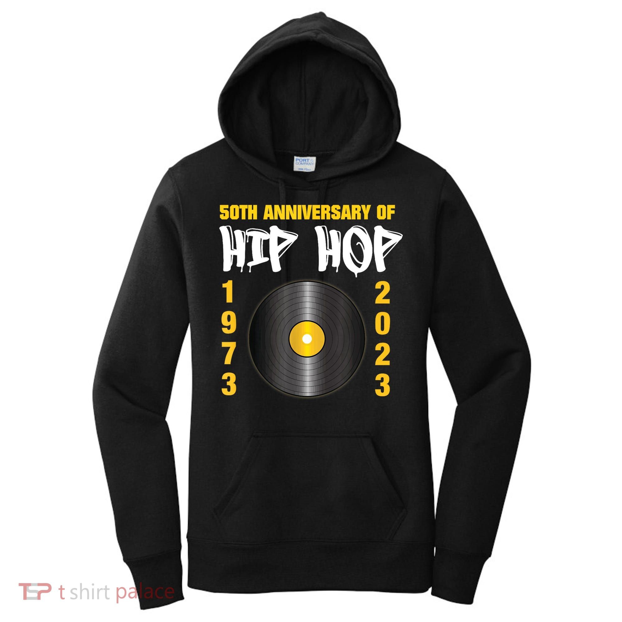 50 Years Hip Hop Vinyl Retro | 50th Anniversary Celebration Women's Hoodie