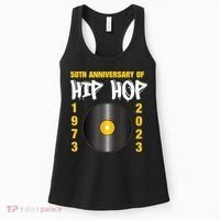 50 Years Hip Hop Vinyl Retro | 50th Anniversary Celebration Women's Tank Top thumb 0