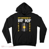 50 Years Hip Hop Vinyl Retro | 50th Anniversary Celebration Tall Hoodie thumb 0