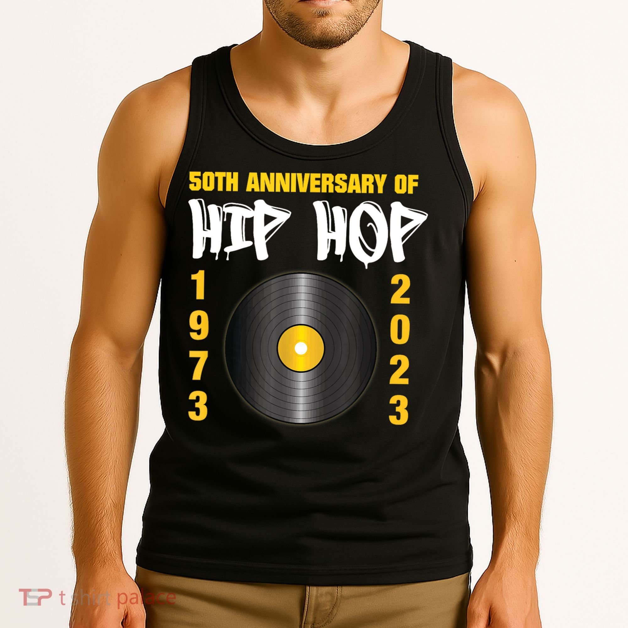 50 Years Hip Hop Vinyl Retro | 50th Anniversary Celebration Tank Top