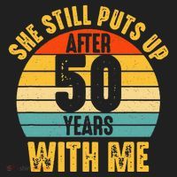 50 Year Marriage Husband 50th Wedding Anniversary Beanie thumb 2