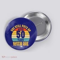 50 Year Marriage Husband 50th Wedding Anniversary Button thumb 0