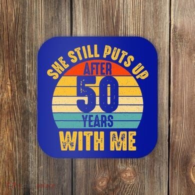 50 Year Marriage Husband 50th Wedding Anniversary Coaster