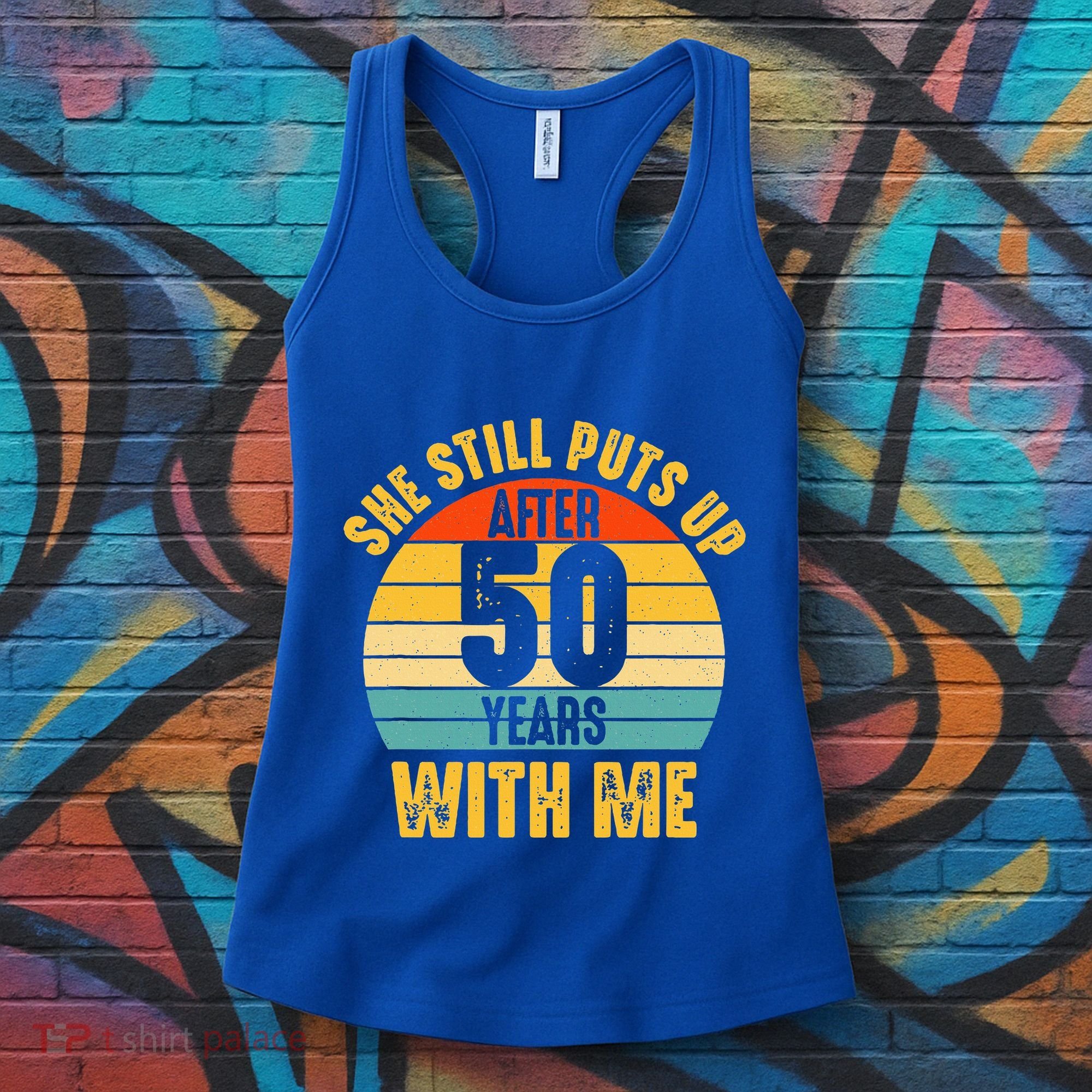 50 Year Marriage Husband 50th Wedding Anniversary Women's Tank Top