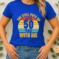 50 Year Marriage Husband 50th Wedding Anniversary Women's T-Shirt thumb 2