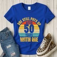 50 Year Marriage Husband 50th Wedding Anniversary Women's T-Shirt thumb 3