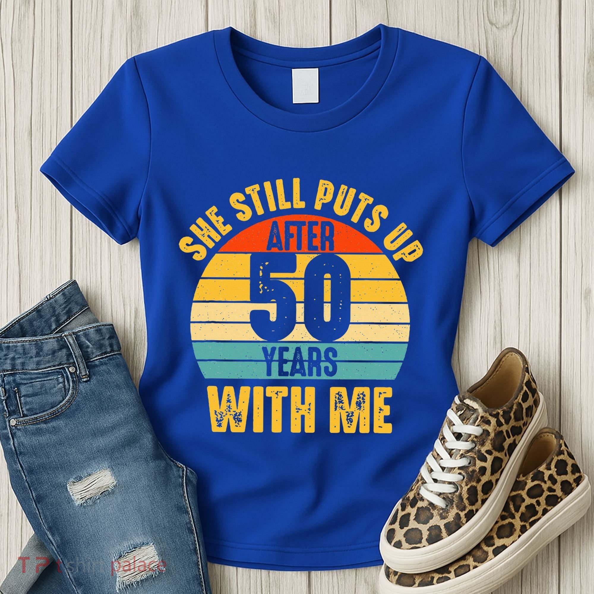 50 Year Marriage Husband 50th Wedding Anniversary Women's T-Shirt