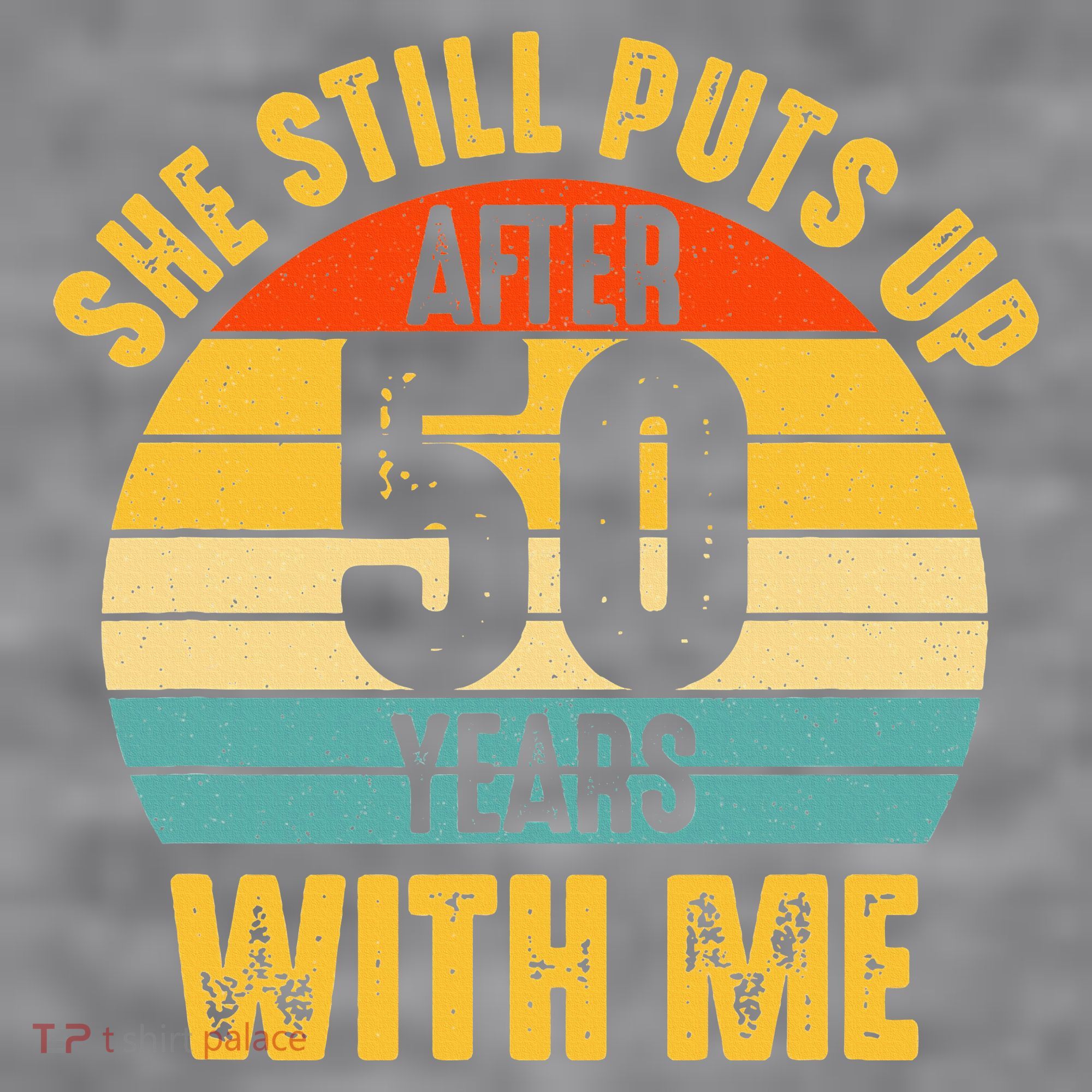 50 Year Marriage Husband 50th Wedding Anniversary Women's Racerback Cropped Tank
