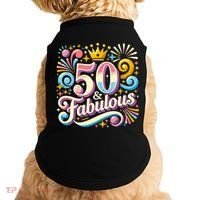 50 Year Old & Fabulous 50th Birthday Cute Doggie Tank thumb 0