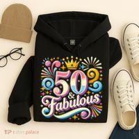 50 Year Old & Fabulous 50th Birthday Cute Hoodie thumb 4