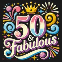 50 Year Old & Fabulous 50th Birthday Cute V-Neck T-Shirt thumb 3
