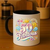 50 Year Old & Fabulous 50th Birthday Cute Coffee Mug thumb 4