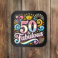 50 Year Old & Fabulous 50th Birthday Cute Coaster thumb 0