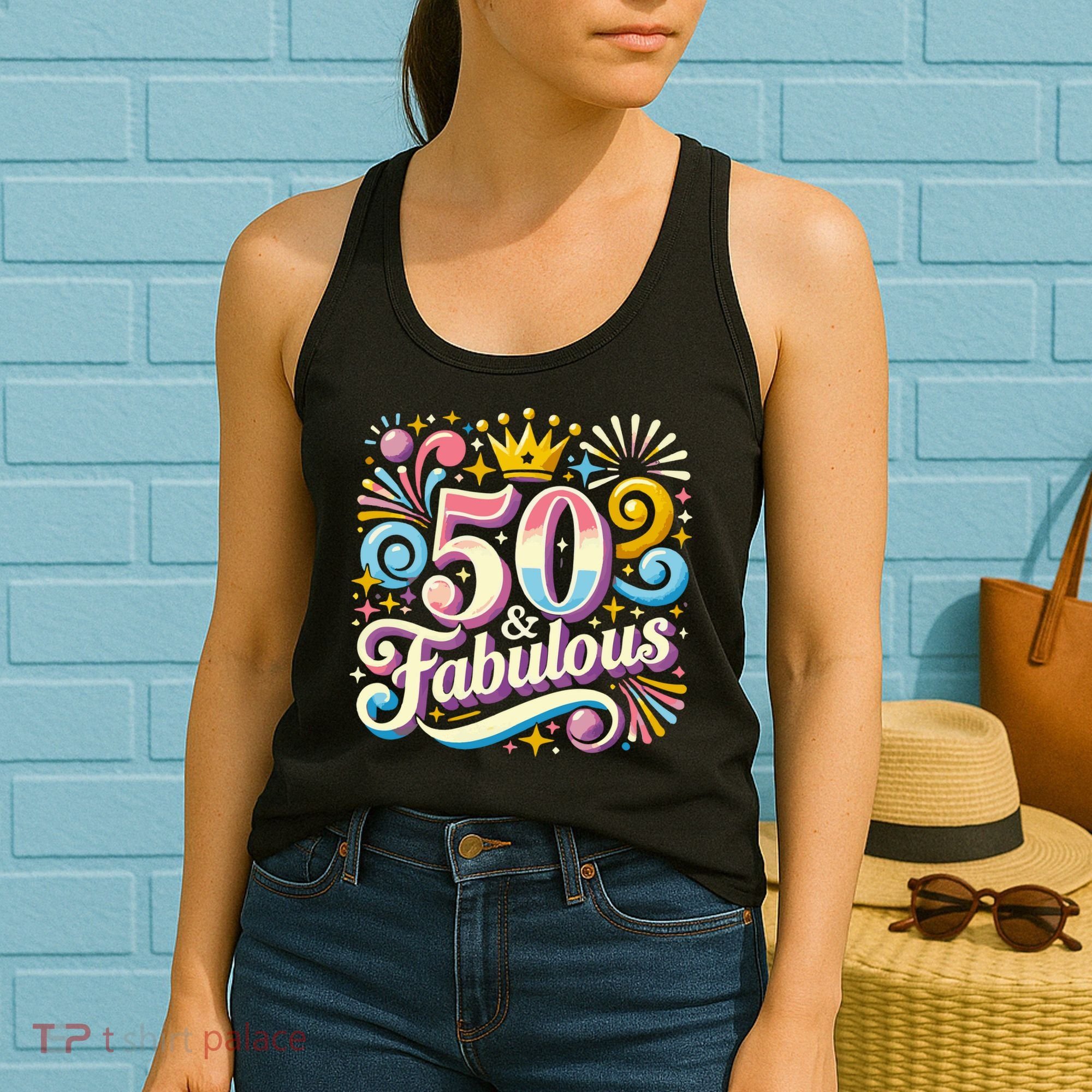 50 Year Old & Fabulous 50th Birthday Cute Women's Tank Top