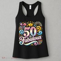 50 Year Old & Fabulous 50th Birthday Cute Women's Tank Top thumb 3
