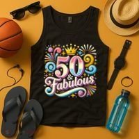 50 Year Old & Fabulous 50th Birthday Cute Tank Top thumb 4