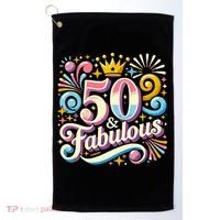 50 Year Old & Fabulous 50th Birthday Cute Golf Towel thumb 0