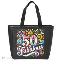 50 Year Old & Fabulous 50th Birthday Cute Tote Bag thumb 0