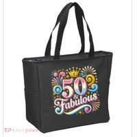 50 Year Old & Fabulous 50th Birthday Cute Tote Bag thumb 2