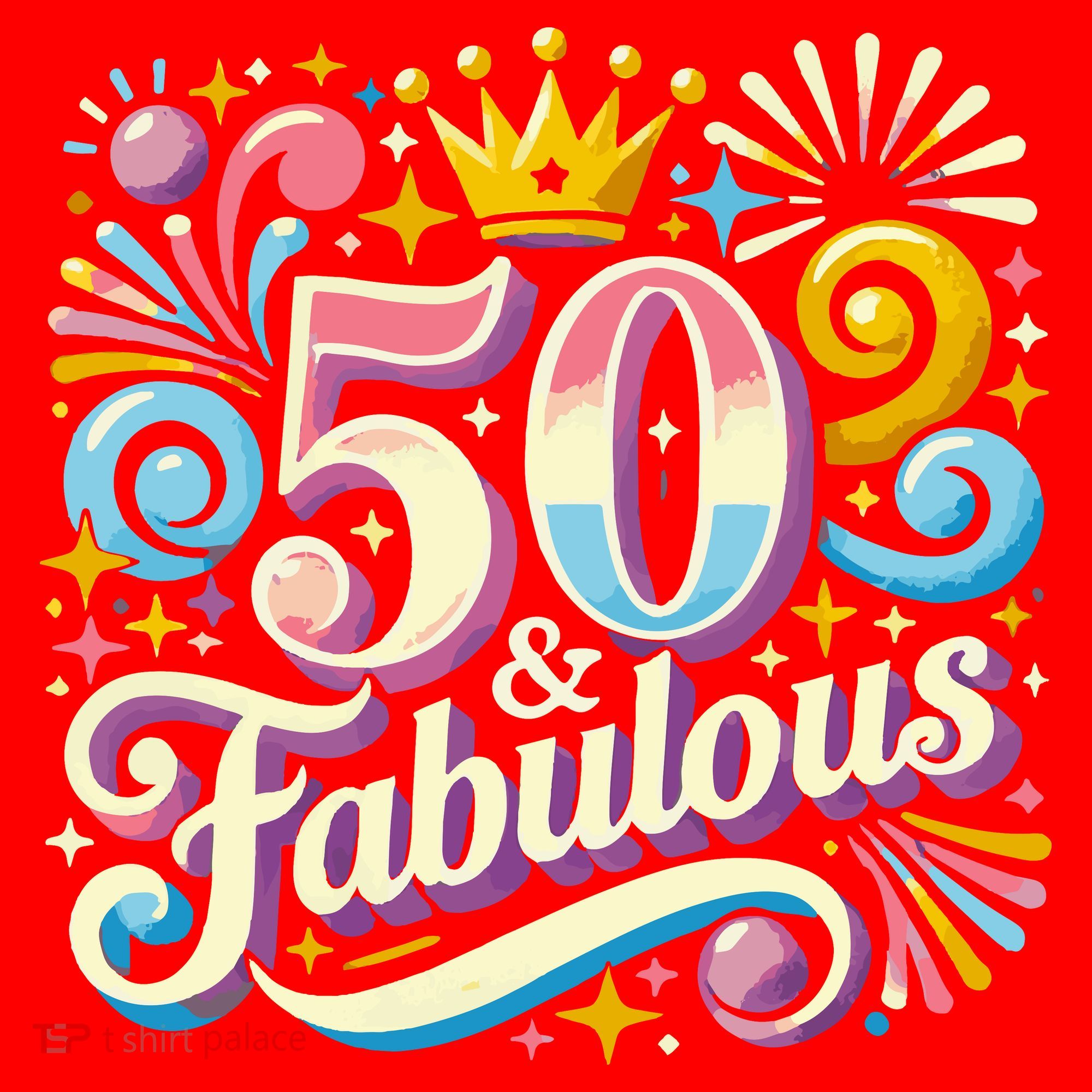 50 Year Old & Fabulous 50th Birthday Cute Santa Hat