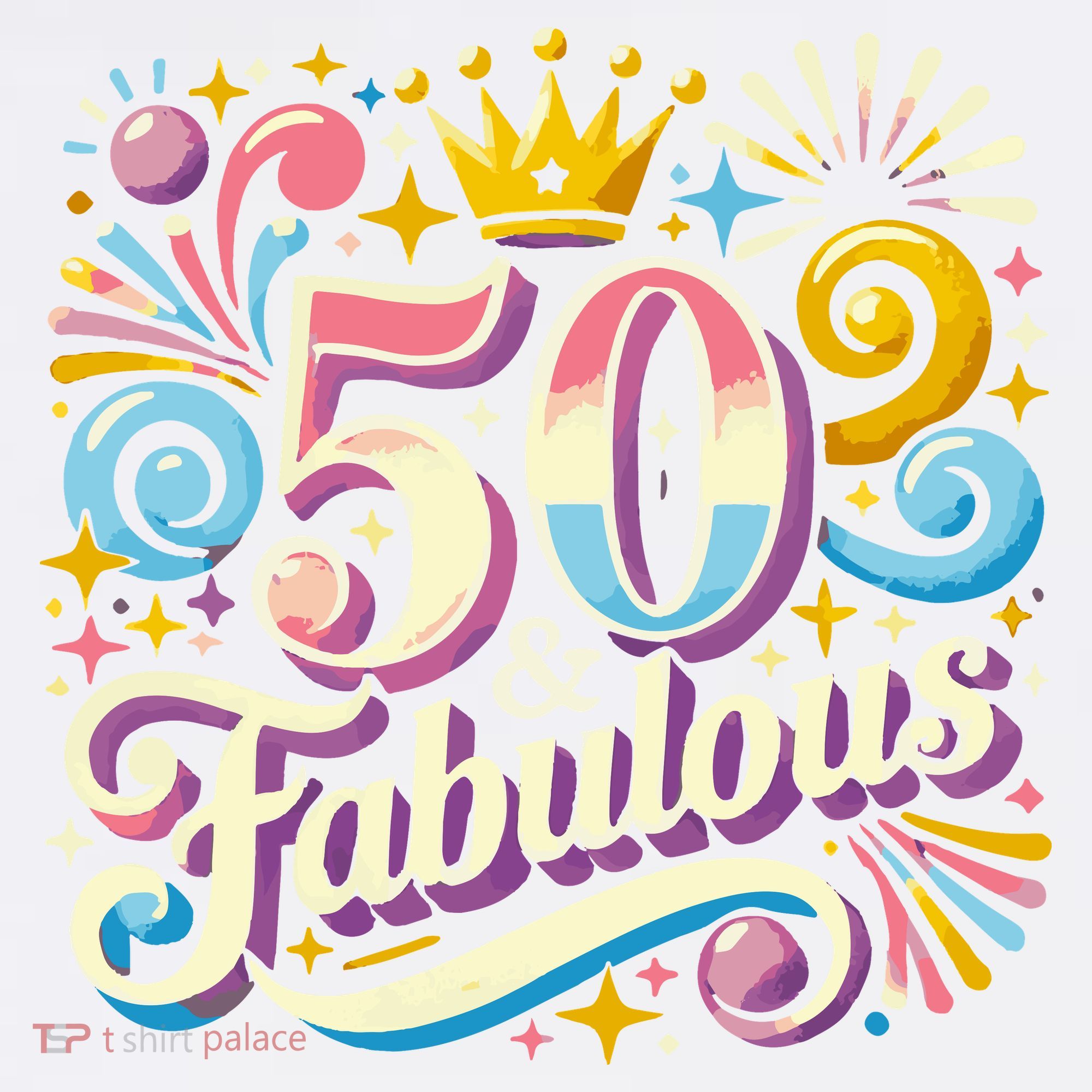 50 Year Old & Fabulous 50th Birthday Cute Comfort Colors Garment-Dyed Hooded Sweatshirt
