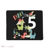 5 Year Old Roar Im 5 5th Birthday Boy T Rex Dinosaur Mousepad thumb 0