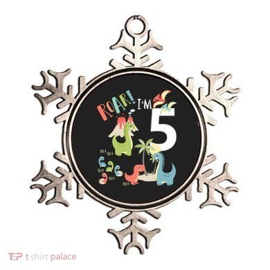 5 Year Old Roar Im 5 5th Birthday Boy T Rex Dinosaur Ornament