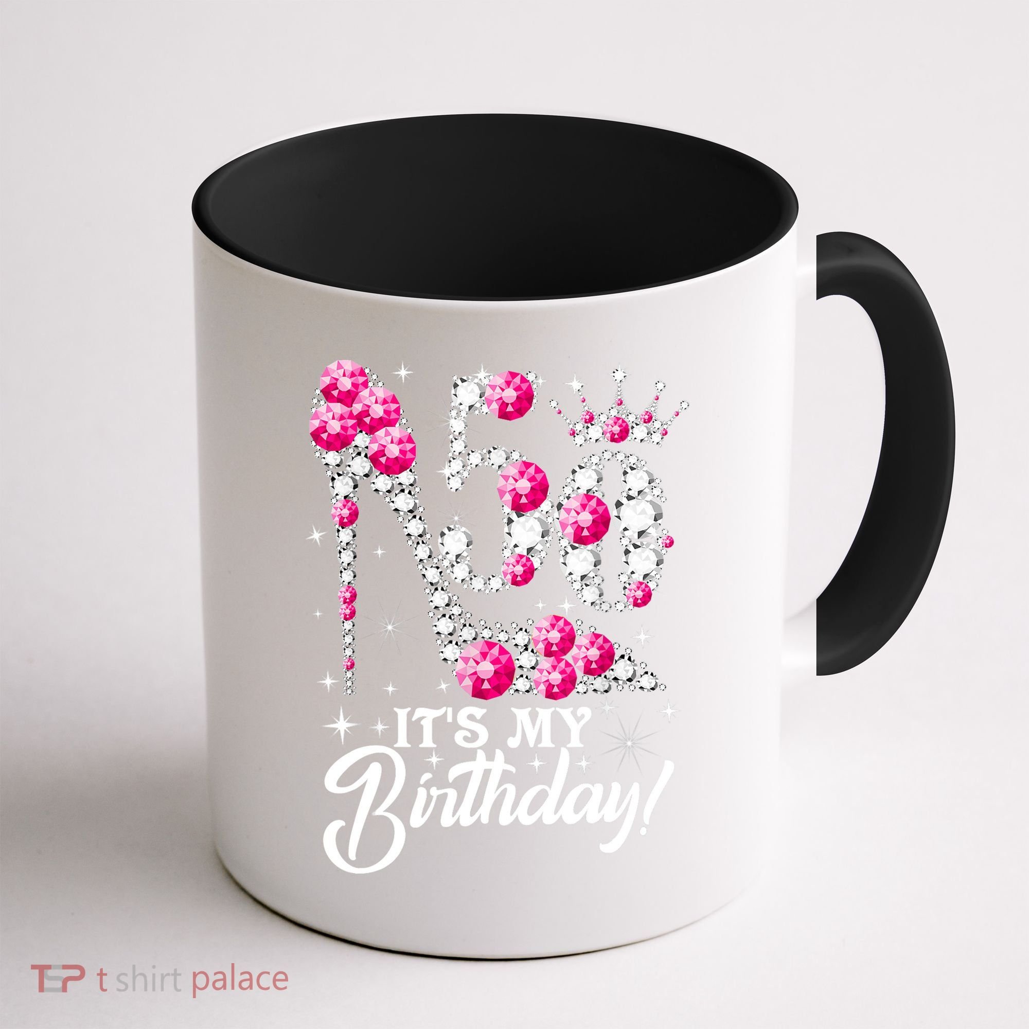 50 Years Old It's My 50th Birthday Funny Pink Diamond Shoes Coffee Mug