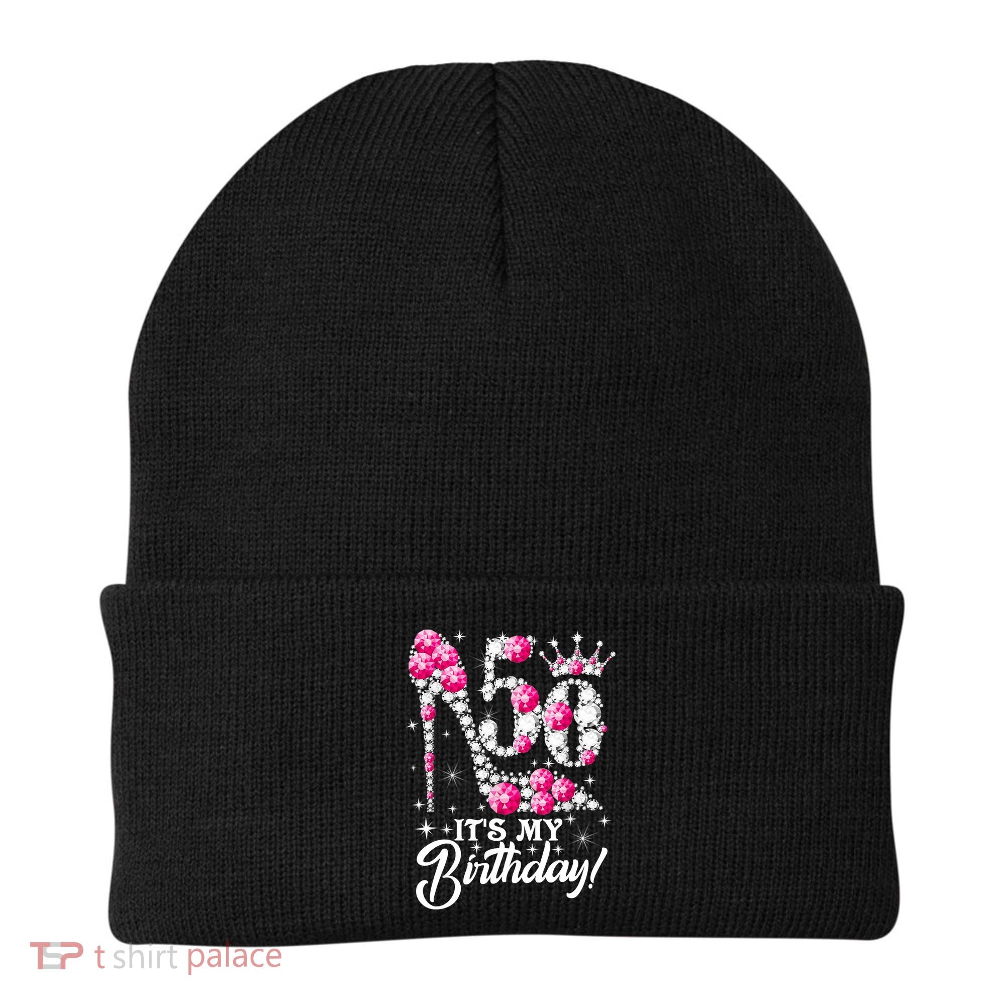50 Years Old It's My 50th Birthday Funny Pink Diamond Shoes Beanie