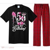 50 Years Old It's My 50th Birthday Funny Pink Diamond Shoes Pajama Set thumb 0