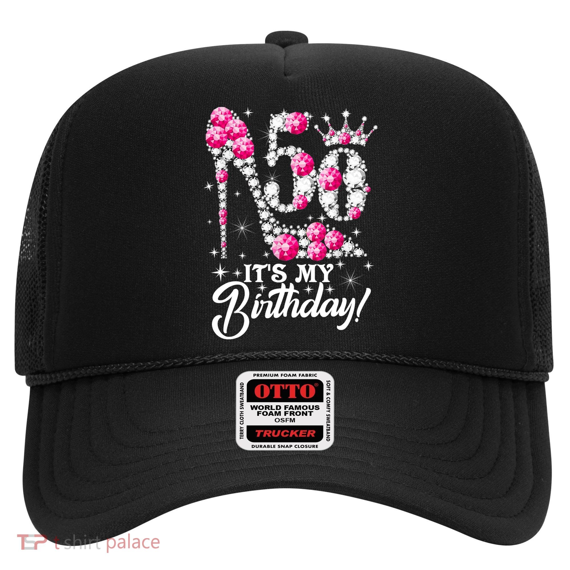 50 Years Old It's My 50th Birthday Funny Pink Diamond Shoes Hat