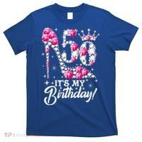 50 Years Old It's My 50th Birthday Funny Pink Diamond Shoes T-Shirt thumb 0