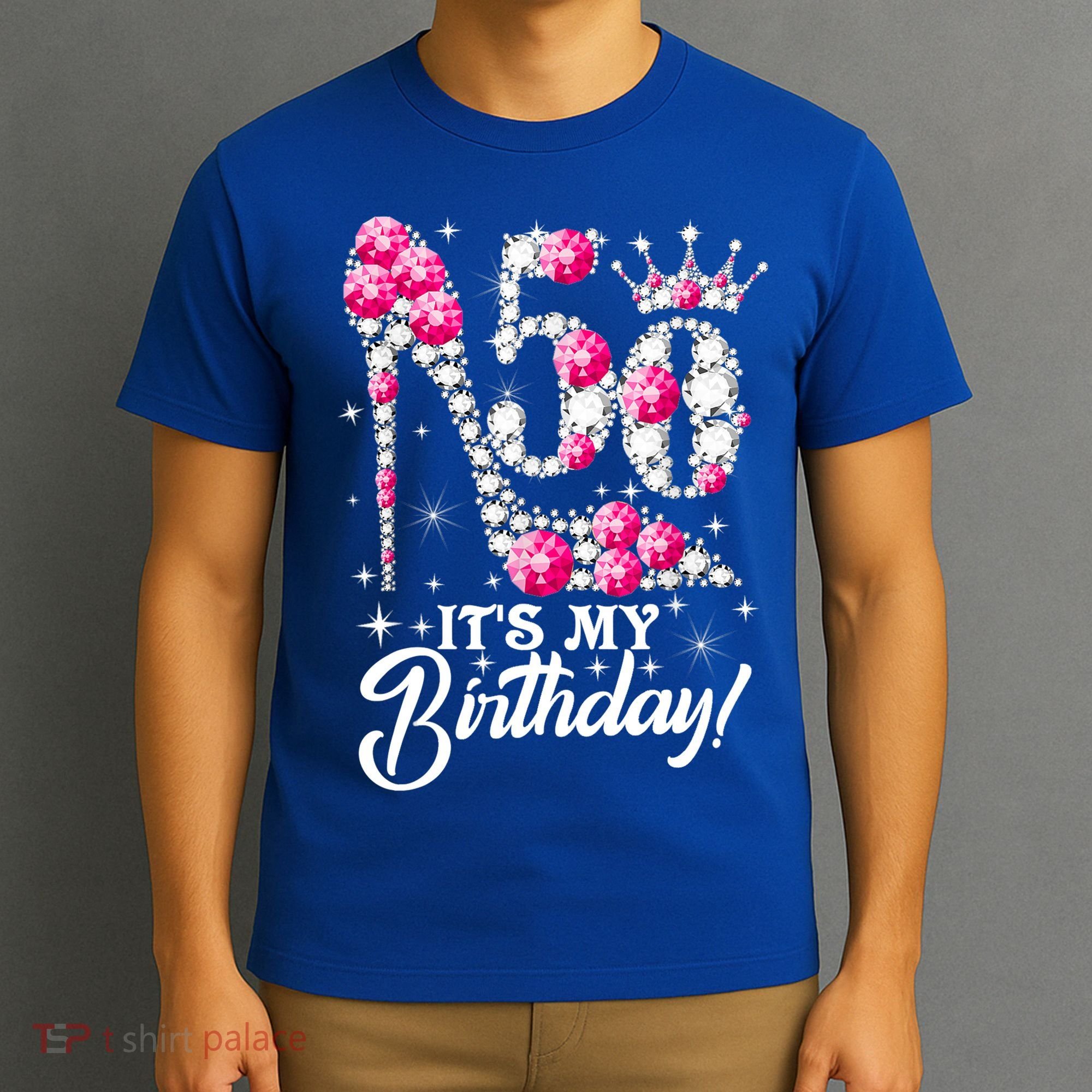50 Years Old It's My 50th Birthday Funny Pink Diamond Shoes T-Shirt