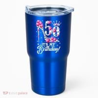 50 Years Old It's My 50th Birthday Funny Pink Diamond Shoes Tumbler thumb 0