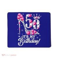 50 Years Old It's My 50th Birthday Funny Pink Diamond Shoes Mousepad thumb 0