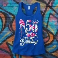 50 Years Old It's My 50th Birthday Funny Pink Diamond Shoes Women's Tank Top thumb 3