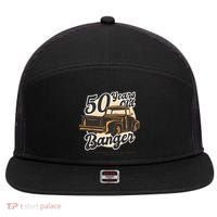 50 Years Old Banger Funny Birthday 7 Panel Mesh Trucker Snapback Hat thumb 0