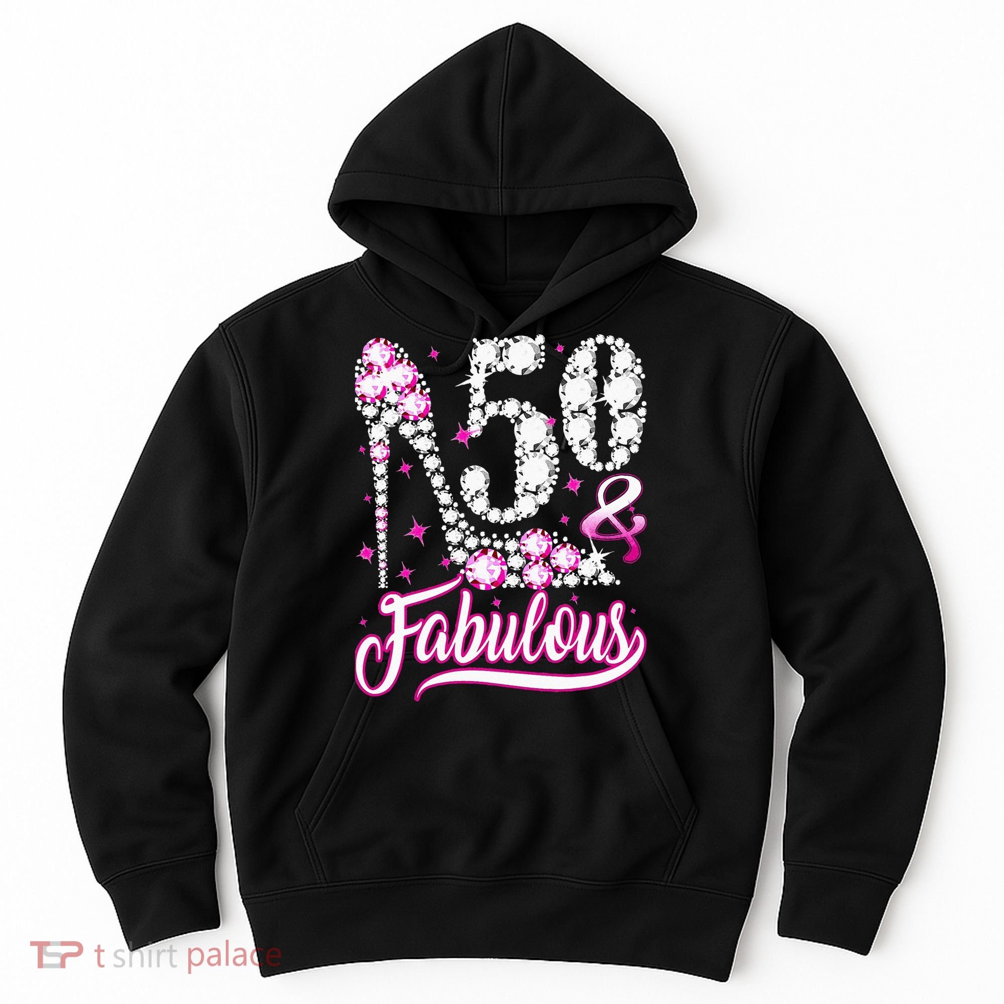 50 Years Old Gifts 50 & Fabulous 50th Birthday Pink Diamond Hoodie