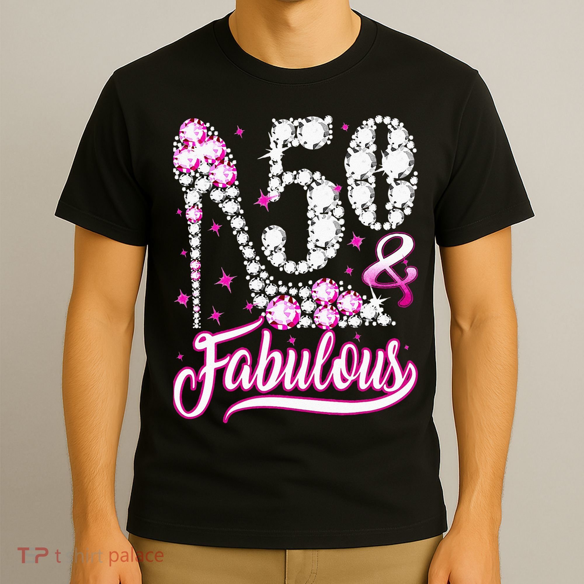 50 Years Old Gifts 50 & Fabulous 50th Birthday Pink Diamond T-Shirt
