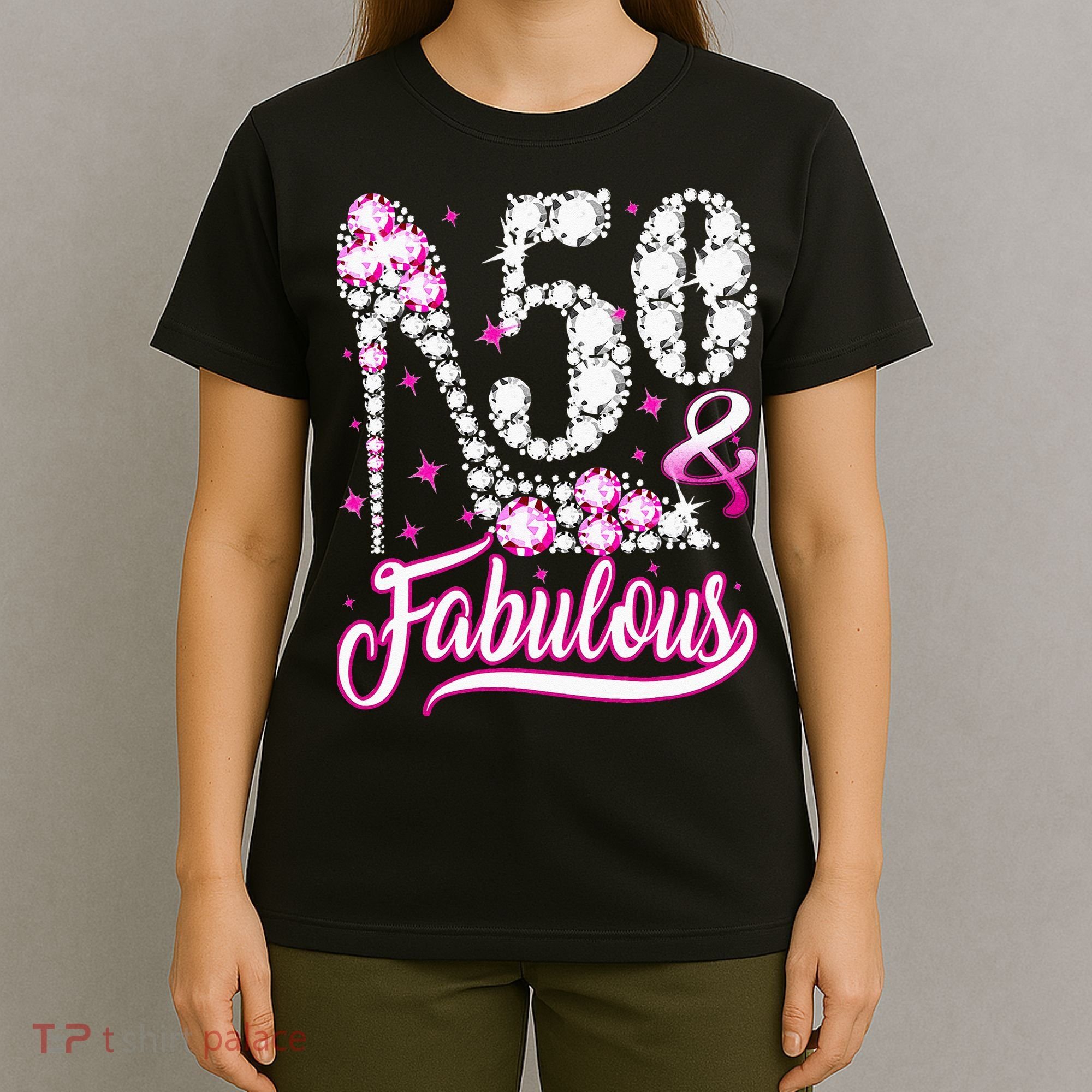 50 Years Old Gifts 50 & Fabulous 50th Birthday Pink Diamond T-Shirt