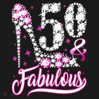 50 Years Old Gifts 50 & Fabulous 50th Birthday Pink Diamond Women's Tank Top thumb 5