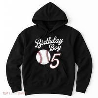 5 Years Old Baseball Themed 5th Birthday Party Sports Hoodie thumb 0