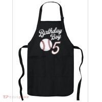 5 Years Old Baseball Themed 5th Birthday Party Sports Apron thumb 0